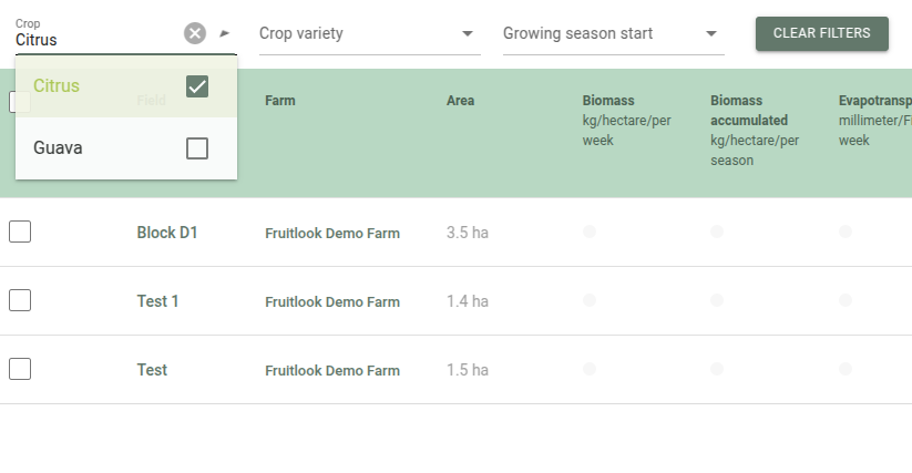 Field filtering